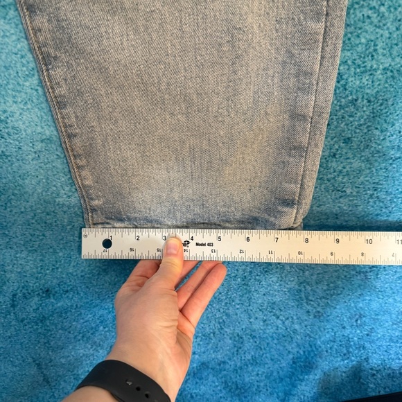 Levis 501 Jeans Men's Size 34x34 Straight Button Fly Red Tab Blue Fits 36x33 - Picture 7 of 15